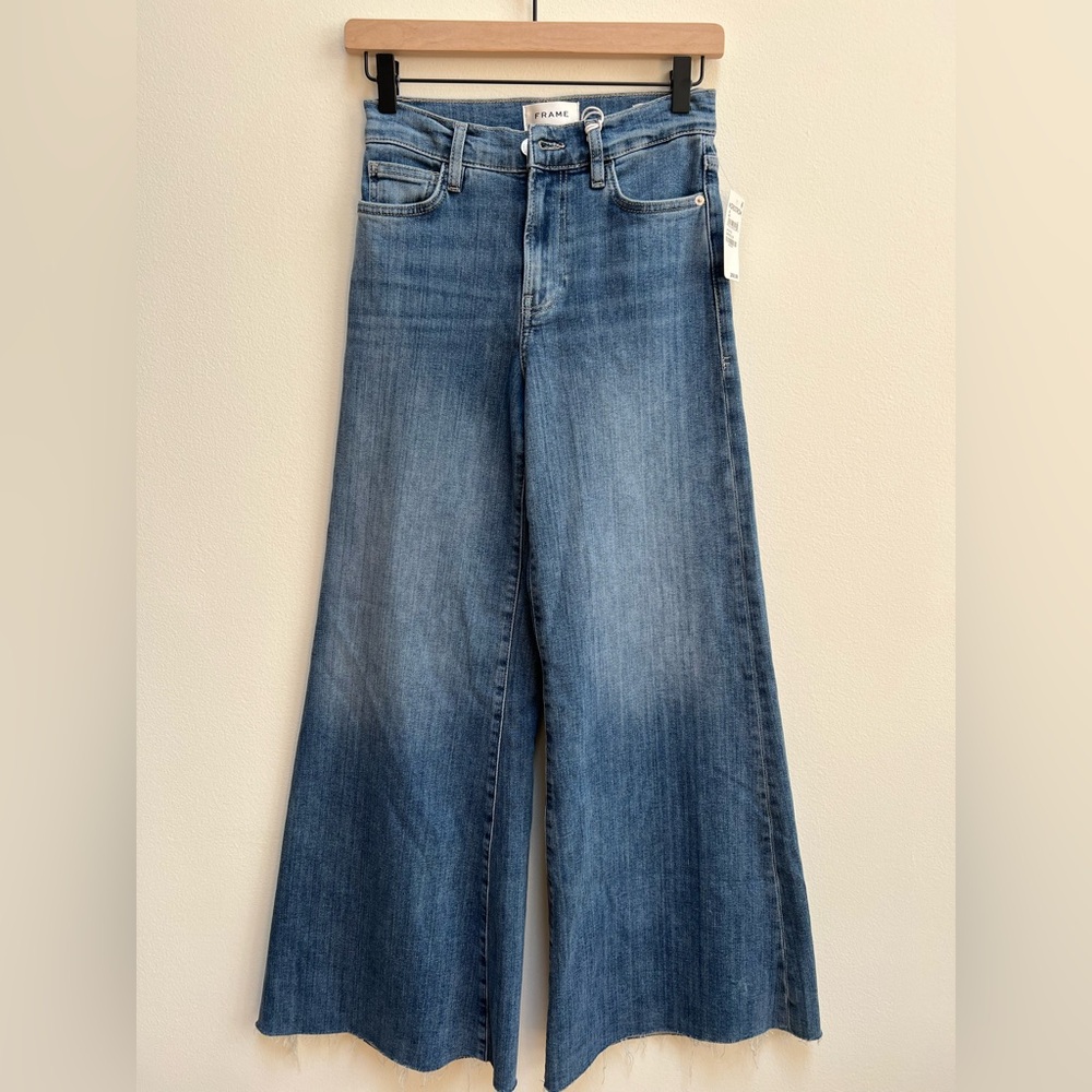 Frame Le Palazzo Crop High Rise Wide Leg Jeans – Size 25 (NWT)